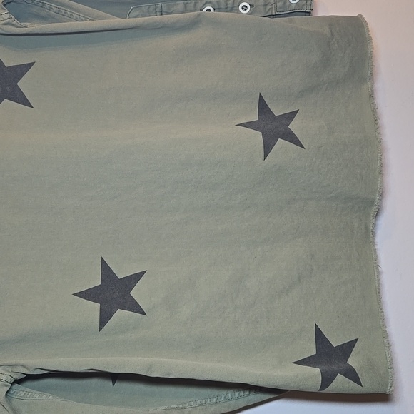 Anthropologie Pistola Camo Royal Honor Utility Military Star Shacket Jacket NWOT - Picture 12 of 16